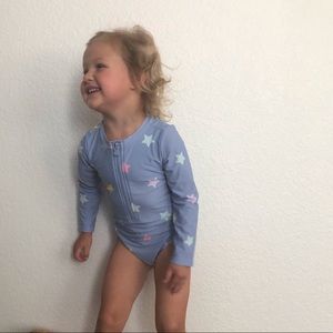 Gap baby girl swim suit Blue with stars